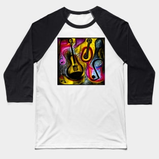 Abstract Image Of Musical Symbols Baseball T-Shirt